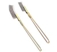 Toddmomy Cepillo para Jaula de Pájaros Acero Inoxidable Mango Largo 2 Piezas Limpieza Jaulas Pájaros Accesorios Removedor Excrementos Uso Doméstico y Profesional