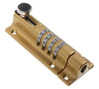 Toddmomy Cerradura de Combinación para Puerta Metálica y Madera Pestillo de Seguridad Antióxido Pestillo Deslizante para Puerta Exterior Instalación Tornillos Dorados Seguro para