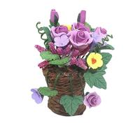 Toddmomy Cesta De Flores En Miniatura para Casa De Muñecas Macetas Decoraciones Cesta De Flores para Casa De Muñecas Pequeño Adorno Contenedores Suministros para El Hogar