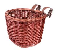 Toddmomy Cesta de Mimbre Marrón para Bicicleta Infantil, Fácil de Colocar y Resistente, Adecuado para Decoración y Almacenamiento en Bicicletas