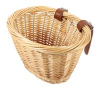 Toddmomy Cesta de Mimbre Ovalada para Bicicleta Infantil Cesta Delantera de Ratán Natural Almacenamiento Práctico para Objetos Pequeños Decoración Funcional para Color Aleatorio