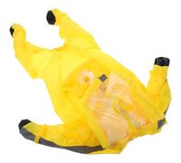 Toddmomy Chubasquero para Perros Pequeños Amarillo M con Cobertura Total y Cierre para Patas con Capucha Mini Mochila y Soporte para Correa Adecuado para Paseos en Lluvia