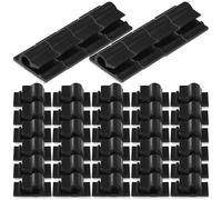 Toddmomy Clips Autoadhesivos para Cables Negros 50 Unidades Soporte para Cable de Amarre Gestión Eficaz para Oficina Hogar y Escritorio USB y Cargadores
