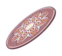 Toddmomy Cojín Redondo para Cuenco Sonoro Budista Grande Mandala Marrón, Tapete Bordado Hecho a Mano, Almohadilla para Meditación y Terapia de Sonido, Uso Ritual y Relajación Espiritual