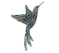 Toddmomy Colgante de Pared de Colibrí de Hierro Azul, Decoración Artística y Decorativa para Jardín y Gabinete, Mural Único y Atractivo