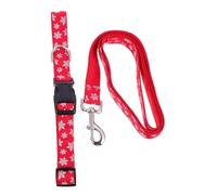 Toddmomy Collar Y Correa Ajustables con Forma De De Nieve para Mascotas Correa Navideña para Perros Suministros Navideños Resistentes para Mascotas