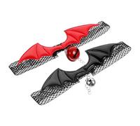 Toddmomy Collares para Gatos Ajustables con Campana Diseño con Alas de Murciélago 2 Unidades para Halloween y Navidad Collar Pequeño de Seguridad para Gatitos