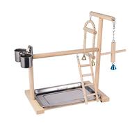 Toddmomy Columpio para De Madera Juguete Colgante Soporte para Aves Pequeñas Juguete De