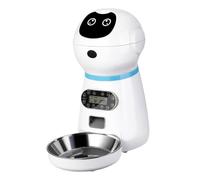 Toddmomy Comedero Automático Diseño de Caucho Flexible para Mascotas con Temporizador Digital Capacidad 3.5l y Material Abs, Adecuado para Uso Doméstico Profesional