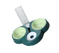 Toddmomy Comedero Desmontable para Mascotas, Tazón para Comida, Agua y Snacks, Plástico Seguro, Diseño Nube Coral Verde, Adecuado para Gatos y Perros, Uso Doméstico y Profesional