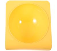 Toddmomy Comedero para Mascotas de Plástico Amarillo, Tazón de Comida para Gatos y Perros, Cuenco Redondo de Fácil Limpieza y Ligero, Apto para Uso Doméstico