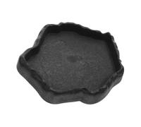 Toddmomy Comedero y Bebedero para Reptiles Apariencia de Roca Realista Plato Multifuncional para Tortugas Geckos y Fuente Integrada para Alimentación Hidratación Terrarios Gris