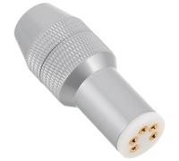 Toddmomy Conector de Cabezal para Tocadiscos de Vinilo de Metal Plata con 5 y Cable de 5 Núcleos, Adaptador Reforzado para Mejoras DIY y Reparación de Brazos