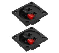 Toddmomy Conectores de Bornes de Conexión de Audio para Altavoces 2 Unidades Terminales Metálicos Cuadrados Negros Accesorios para Cajas Acústicas Uso en Cine en Casa y Conferencias