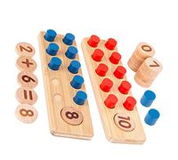 Toddmomy Contador de Madera Educativo para Juguetes Matemáticos de Aritmética Seguros y Duraderos para Preescolar y Aprendizaje sin Olores Daños Cognitivo para