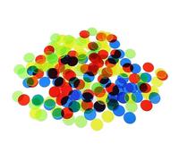 Toddmomy Contadores de 200Pcs Contando Chips PLÁSTICO Bingo Fichas de Bingo Contando Discos Marcadores Contadores Transparentes para Niños Matemáticas (Color Aleatorio)