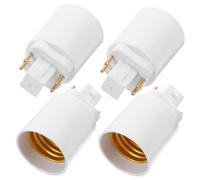 Toddmomy Convertidor de Base para Bombillas LED E27 a Portalámparas, Adaptador Corto de 4 Pines, 4 Unidades, Uso en Dormitorio y Baño Garantía de Seguridad