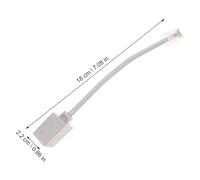 Toddmomy Convertidor de Conector Ethernet a Rj11 2 Piezas Blanco Adaptador de Teléfono a Red Ethernet Conectores 6P4C Hembra a 8P8C Macho Uso Oficinas y Hogar