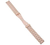 Toddmomy Correa de Acero Inoxidable para Reloj Inteligente Pulsera Metálica con Cierre de Hebilla Compatible con Garmin Diseño de Cadena Color Rosa Dorado Unisex Fácil Instalación y
