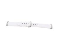 Toddmomy Correa de Reloj Inteligente de Cuero Auténtico para Hombre y Mujer Compatible con Versa3 Sense, Diseño Moderno, Tamaño Ajustable, Color Blanco, Pulsera de Repuesto para Smartwatch