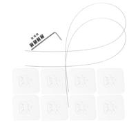 Toddmomy Correas de Seguridad para Televisión Ajustables de Metal 42 Pulgadas, Kit Antivuelco para Muebles 2 Correas y 8 Anclajes Adhesivos, Dispositivo Antivuelco para Estanterías