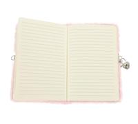 Toddmomy Cuaderno A5 de Peluche con Cerradura, Diario Adorable para Niñas, Bloc de Notas Impreso con Unicornios, Cuaderno para Escribir y Dibujar, Color Rosa para Uso Escolar y Viajes