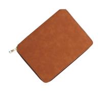 Toddmomy Cuaderno de Negocios A5 con Bolsa con Cremallera, Marrón