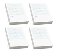 Toddmomy Cuadernos de Práctica Papel Cuadriculado para Matemáticas, 4 Libros 100 Hojas cada Uno, Papel Xy para Ejercicios Educativos y Gráficos Precisos