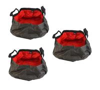 Toddmomy Cubeta de Agua Plegable Ultraligera de 12 L para Acampar Portátil para Viajes al Aire con Bolsa de Almacenamiento Color Rojo Material Resistente.