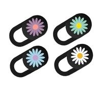 Toddmomy Cubierta De Cámara Web Ultradelgada Diseño De Margaritas para Portátil y Tablet, Funda Deslizante De Privacidad 4 Piezas, Protección Segura para Usuarios Digitales Colores Variados