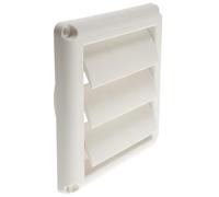 Toddmomy Cubierta y Reducción de de Ventilación para Secadora Exterior de 4 Pulgadas Diseño de Persiana, Plástico Blanco, Protección contra Aves para Ventilación Interior