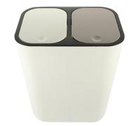 Toddmomy Cubo de Basura Doble Compartimento de Plástico Pp Tapa, Diseño Simple y Fácil de Limpiar para Cocina y Hogar, Protección Ambiental y Estilo Moderno