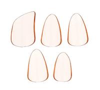 Toddmomy Cubreuñas para Pipa Color Naranja de Pc, 5 Piezas Borde Redondo, Protege Uñas y Fácil de Limpiar para Tocar Pipa y Guzheng
