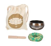 Toddmomy Cuenco Tibetano Para Meditación Yoga y Relajación Cuenco Budista De Nepal Para Sesiones De Sonido Incluye De Madera