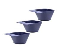 Toddmomy Cuencos para Mezclar Colores para Peluquería de Plástico Azul, 3 Piezas, Fáciles de Transportar, para Uso en Peluquería Profesional