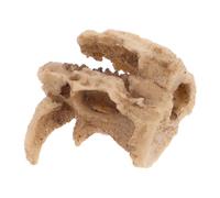 Toddmomy Cueva Refugio para Reptiles En Resina Diseño De Cráneo De Rinoceronte, Decoración Realista, Tamaño Pequeño, Adecuado para Terrarios De Serpientes, Lagartos y Mascotas Pequeñas