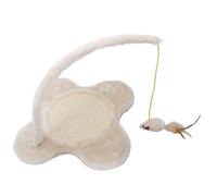 Toddmomy De Gato Forma De con Juguete De Ratón Colgante Torre De Sisal para Gatos Interiores Que Ejercicio y Actividad Lúdica