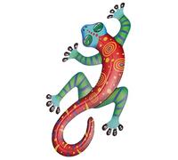 Toddmomy Decoración De Pared De Gecko De Hierro Forjado Escultura De Pared Colgante Para Entrada De Jardín De Gecko De Hierro Para Decoración Interior