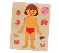 Toddmomy del Cuerpo para Niños Juguete de Madera 1 Juego de Anatomía Educativo Material Visual Aprendizaje Herramienta Didáctica Escolar 10 Piezas