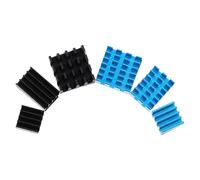 Toddmomy Disipador de Calor de Aluminio Anodizado, 6 Piezas Adhesivo, Radiador de Chip Azul y Negro, Disipador Térmico para Placas Base y Reguladores de Voltaje Compatible con Modelo 4B