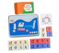 Toddmomy Educativo de Bloques de Letras para Tarjetas Aprendizaje de Ortografía y Cognición Infantil Juguete Didáctico para Preescolar