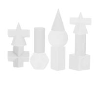 Toddmomy Escultura Geométrica de Resina de Color Claro, 10 Piezas Ligeras y Resistentes, Modelo de Dibujo para Principiantes, Adecuado para Decoración de Oficina o Cafetería