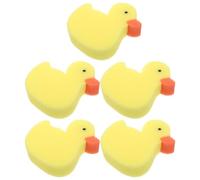 Toddmomy Esponjas de Baño para Bebés 5 Piezas Forma de Patito Esponjas Suaves de Dibujos Animados Accesorios de Baño Delicada para Piel Sensible Infantil