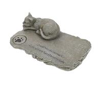 Toddmomy Estatua De para Gatos Memorial para De Animales Decoración para Jardín Inscripción Personalizada Honor Querido Gato
