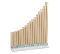 Toddmomy Flauta De Pan c Clave, 16 Tubos Resinada Blanca, Instrumento Musical Para Principiantes y Niños, Portátil, Segura y Ecológica Para Educación Musical y Coordinación Manual