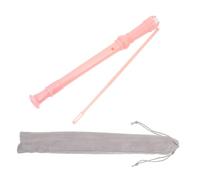 Toddmomy Flauta Dulce Soprano sin Rebabas para Niños de 8 Agujeros Segura y Saludable en Abs Rosa para Educación Musical y Aprendizaje para Principiantes
