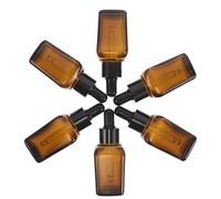 Toddmomy Frasco Gotero Recargable Ámbar de Vidrio Cuadrado 20 Piezas 20ml | Tapón Negro y Cuentagotas, para Perfume y Tinturas, Uso Profesional y Distribución