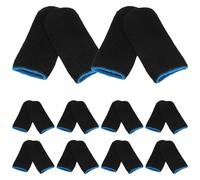 Toddmomy Fundas para Dedos para Juegos Resistentes al Sudor Antideslizantes de Carbono Fibra Negro y Azul Talla Única Pack de 10 Pares Ideales para Pantallas Táctiles y Uso Móvil