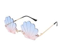 Toddmomy Gafas de sol de moda de 1 piezas gafas de sol novedad en forma de concha sin montura gafas de sol para fiesta unisex gafas de discoteca