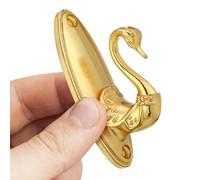 Toddmomy Ganchos para Cortinas Paquete de 2 Unidades Forma de Cisne en Aleación de Aluminio Dorado, Estilo Vintage, Fáciles de Quitar, Ideales para Sala y Dormitorio